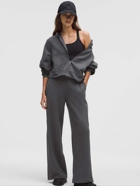 Lululemon Waffle Knit Oversized Scuba Hoodie and Matching Wide Leg Pants Size M